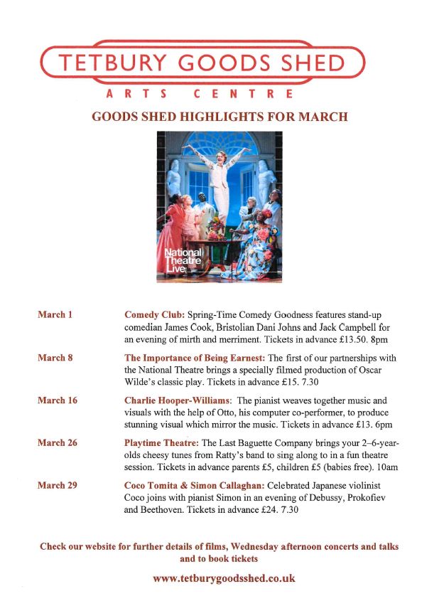 The Goods Shed - March Highlights